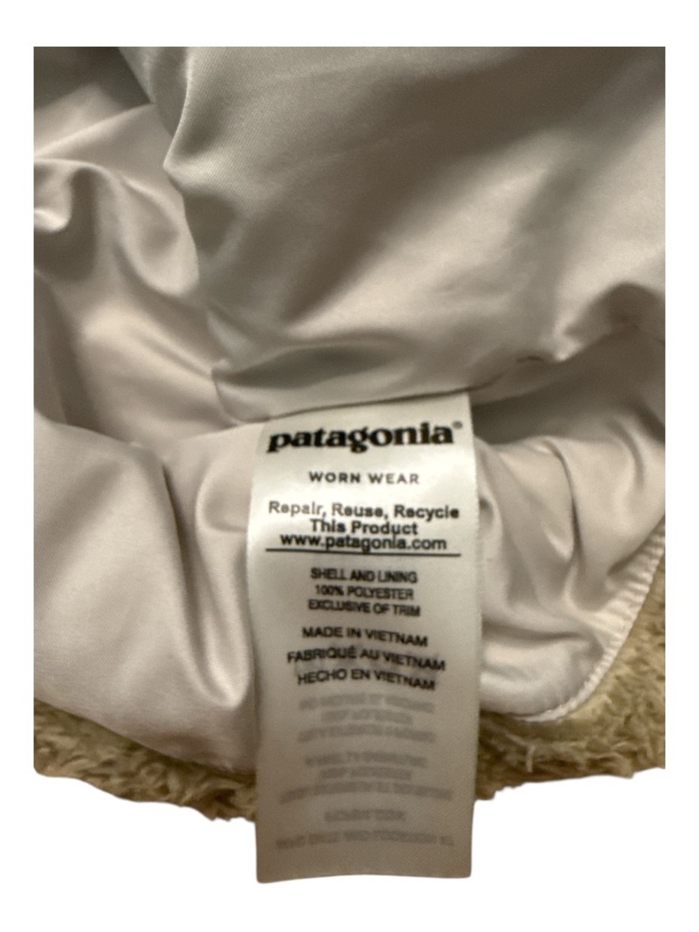 Patagonia Tan Fleece Vest Size Medium - Picture 5 of 7